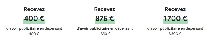 Offres promotionnelles-google ads via les Google Partners